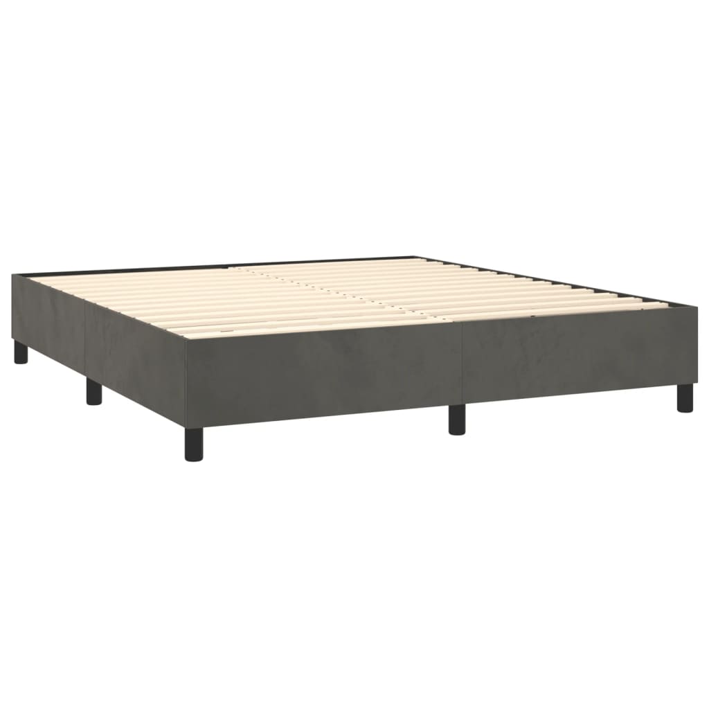 Boxspringbettgestell Dunkelgrau 200x200 cm Samt