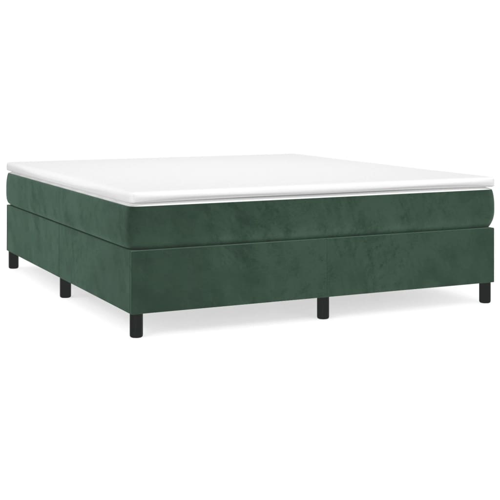 Boxspringbettgestell Dunkelgrün 200x200 cm Samt