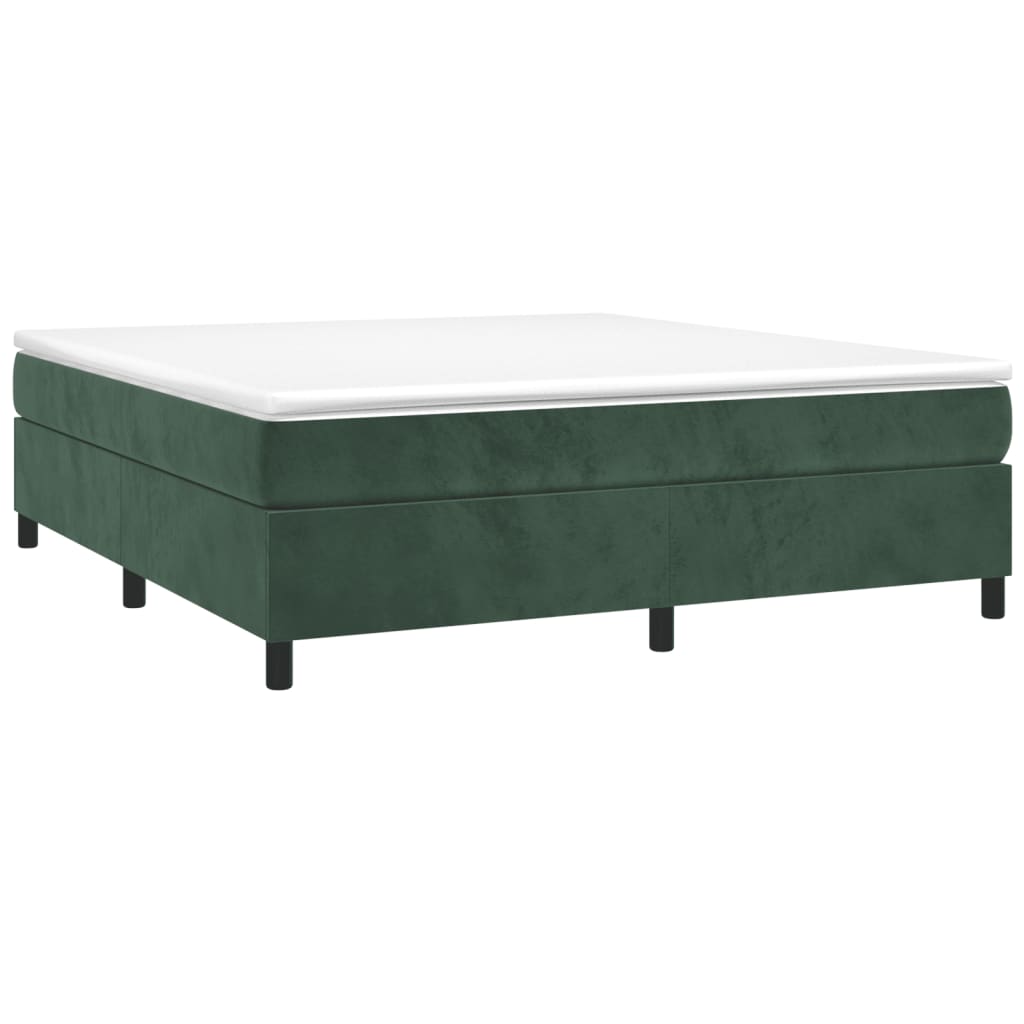 Boxspringbettgestell Dunkelgrün 200x200 cm Samt