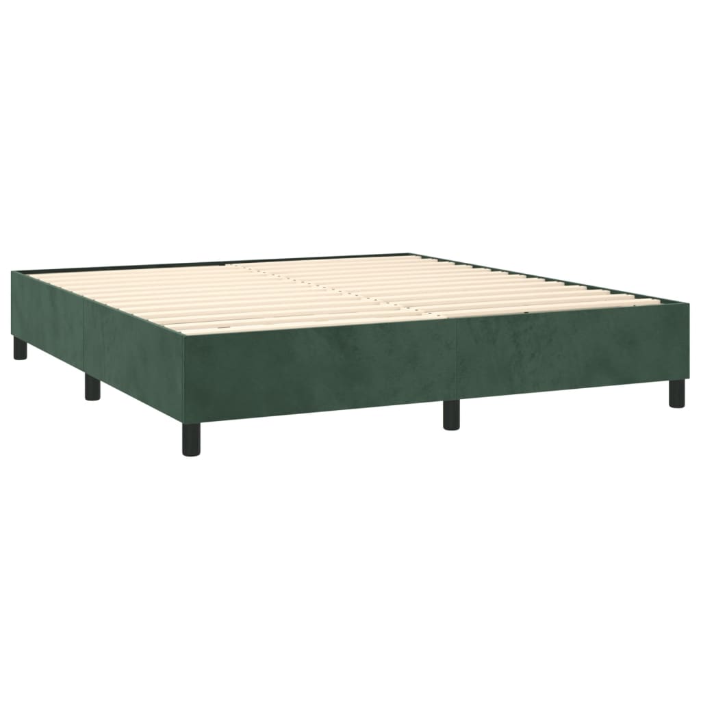 Boxspringbettgestell Dunkelgrün 200x200 cm Samt