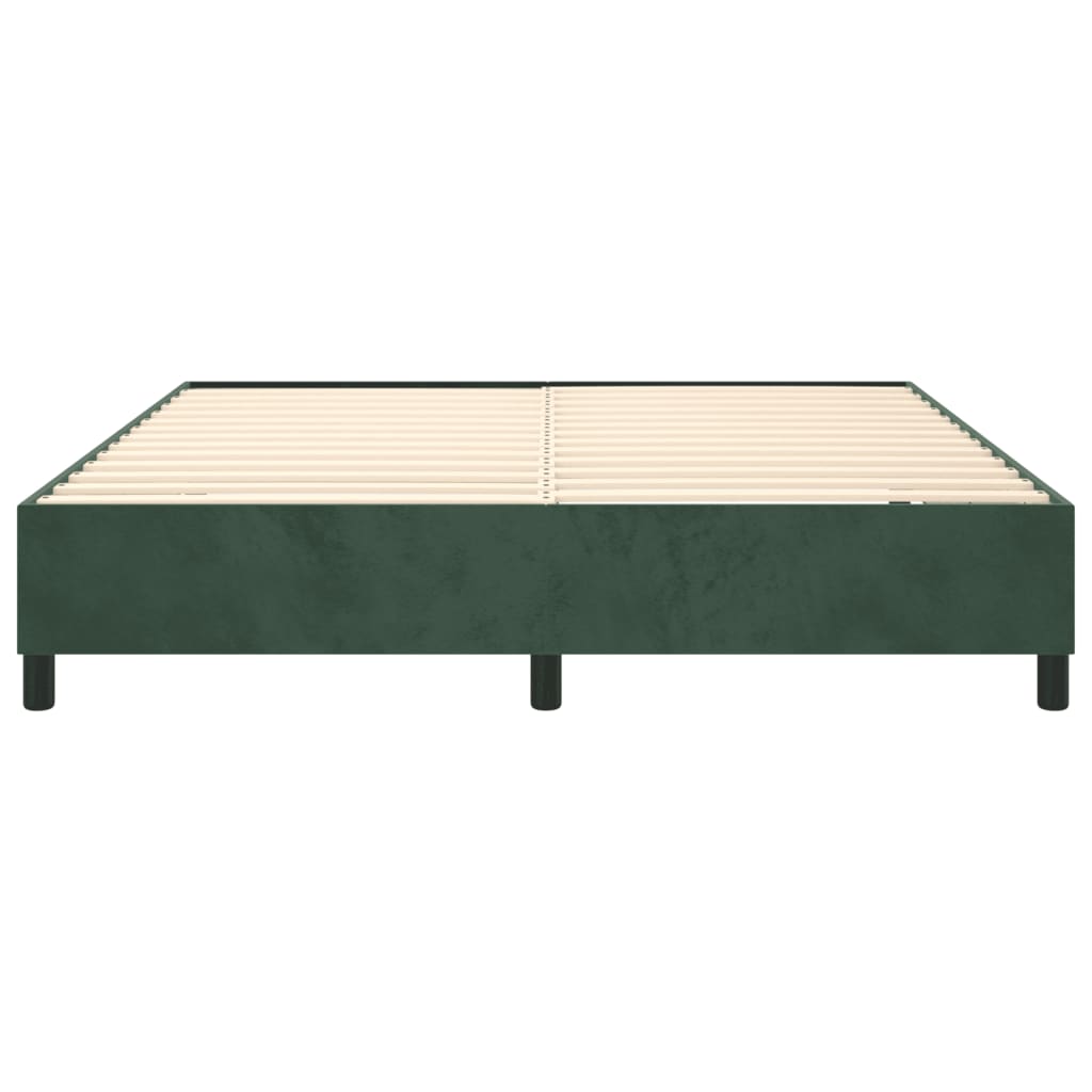 Boxspringbettgestell Dunkelgrün 200x200 cm Samt