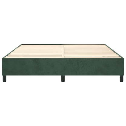 Boxspringbettgestell Dunkelgrün 200x200 cm Samt