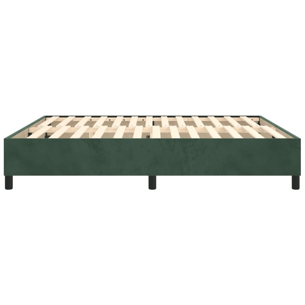 Boxspringbettgestell Dunkelgrün 200x200 cm Samt