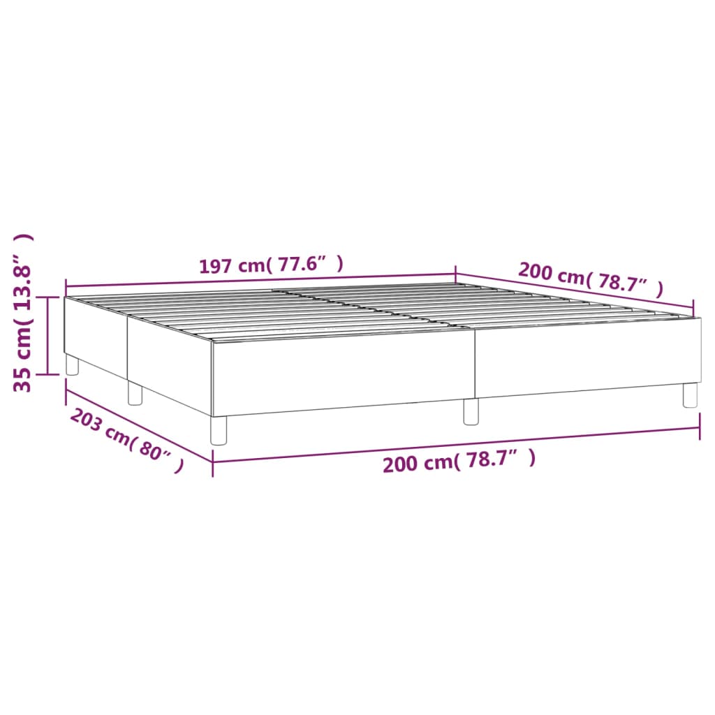 Boxspringbettgestell Dunkelgrün 200x200 cm Samt