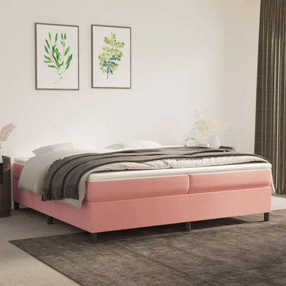 Boxspringbettgestell Rosa 200x200 cm Samt