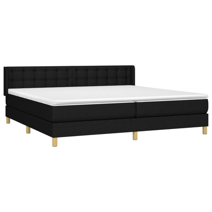 Boxspringbett mit Matratze Schwarz 160x200 cm Stoff