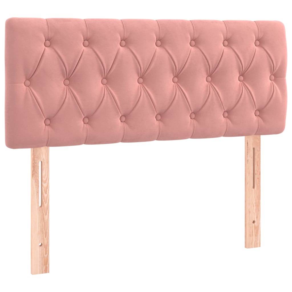 Boxspringbett mit Matratze Rosa 100x200 cm Samt