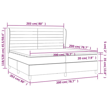 Boxspringbett mit Matratze Rosa 200x200 cm Samt