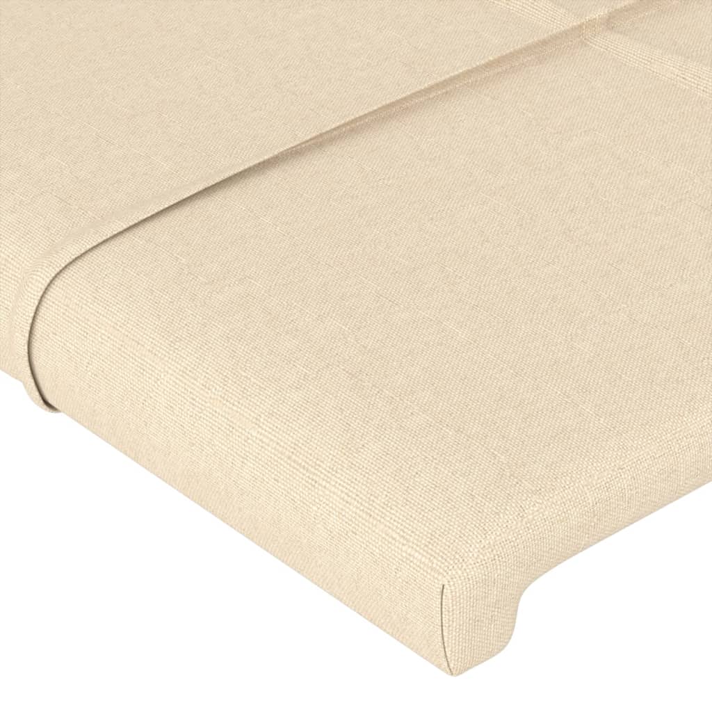 Bettgestell ohne Matratze Creme 80x200 cm Stoff
