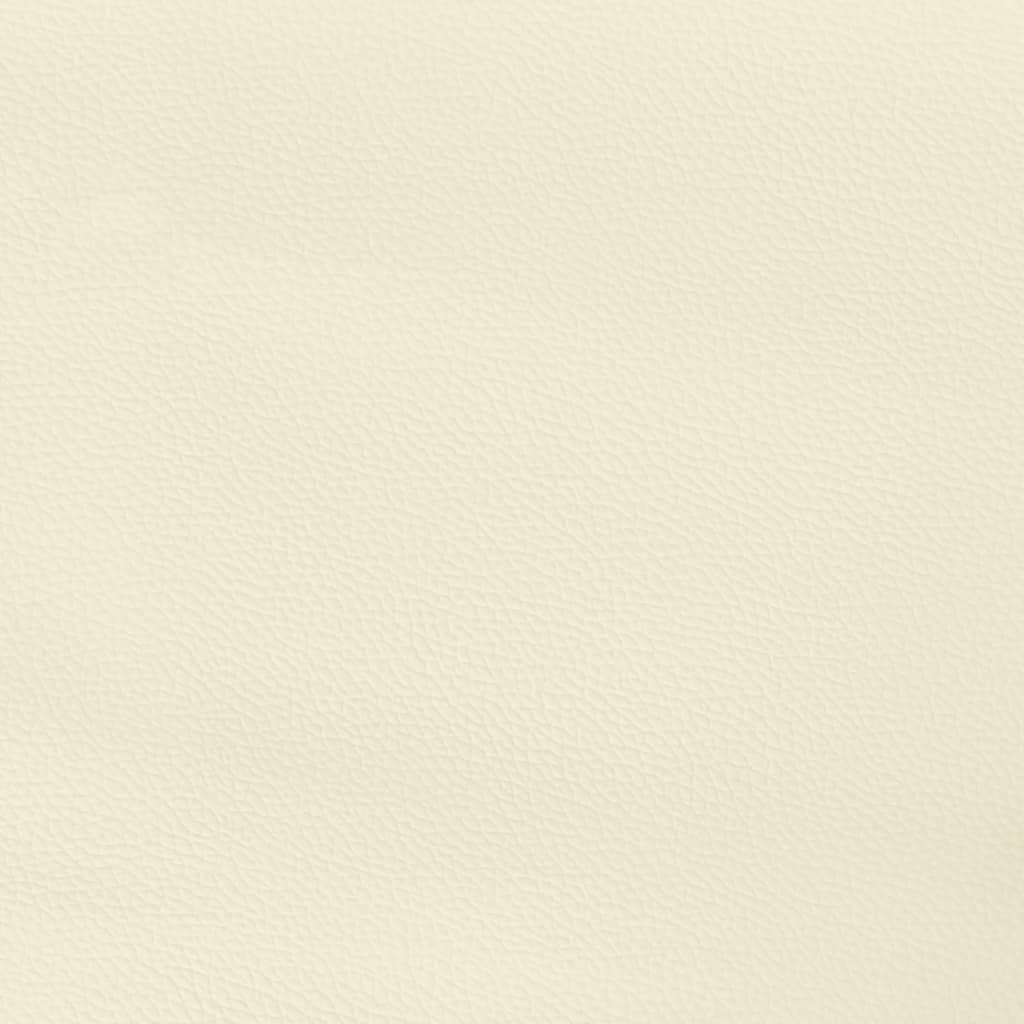 Bettgestell mit Kopfteil Creme 90x190 cm Kunstleder