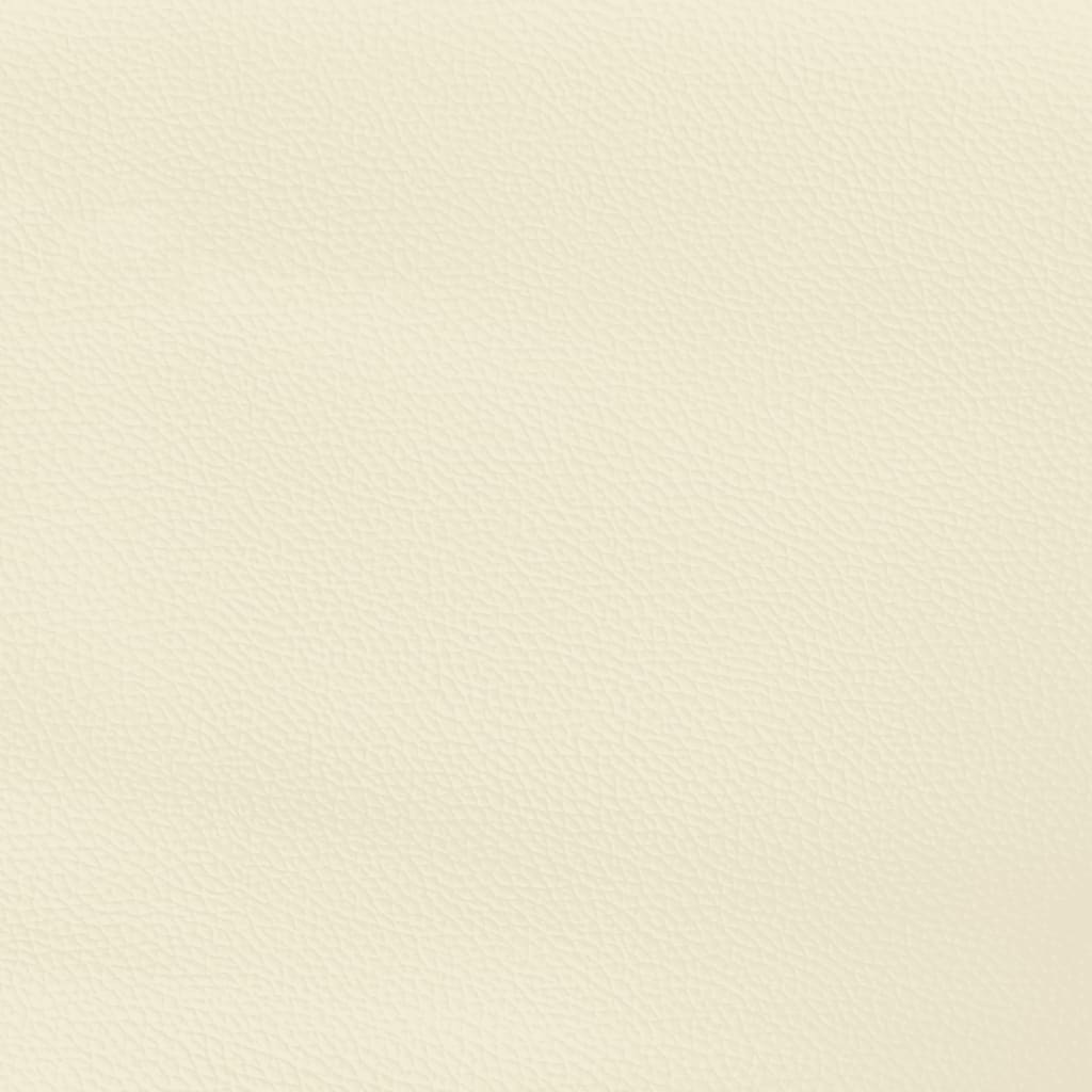 Bettgestell mit Kopfteil Creme 90x200 cm Kunstleder