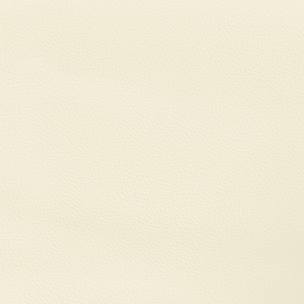 Bettgestell mit Kopfteil Creme 160x200 cm Kunstleder