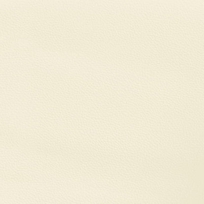 Bettgestell mit Kopfteil Creme 160x200 cm Kunstleder