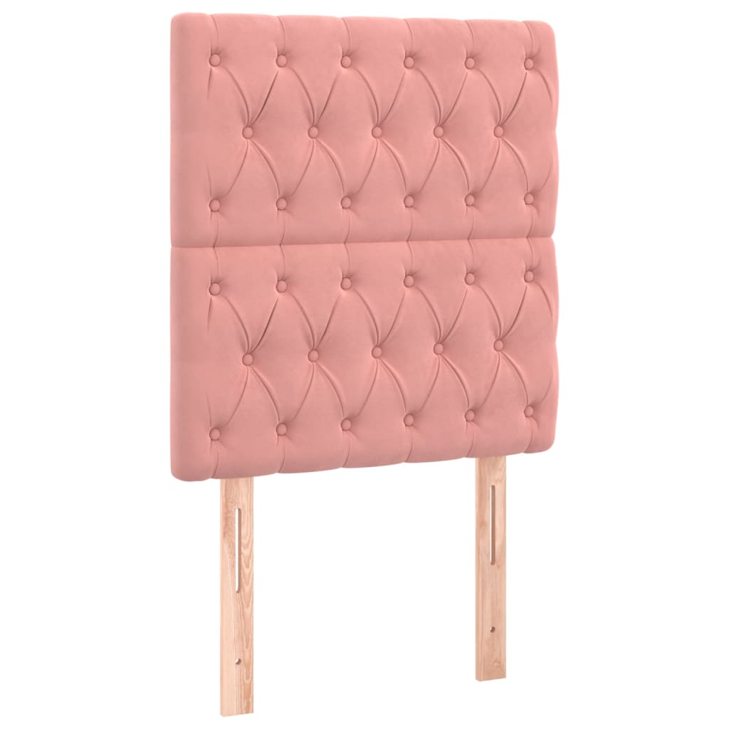 Bettgestell mit Kopfteil Rosa 80x200 cm Samt