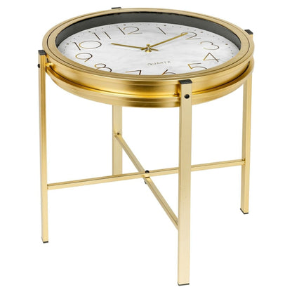 Beistelltisch mit Uhr Golden
