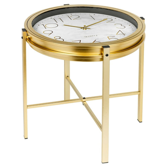Beistelltisch mit Uhr Golden