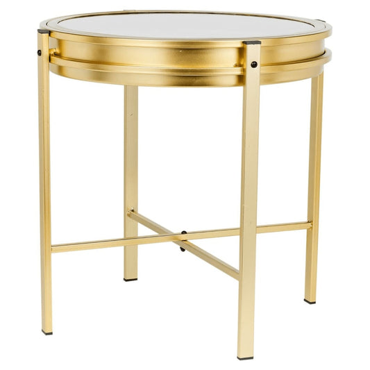 Beistelltisch mit Uhr Golden