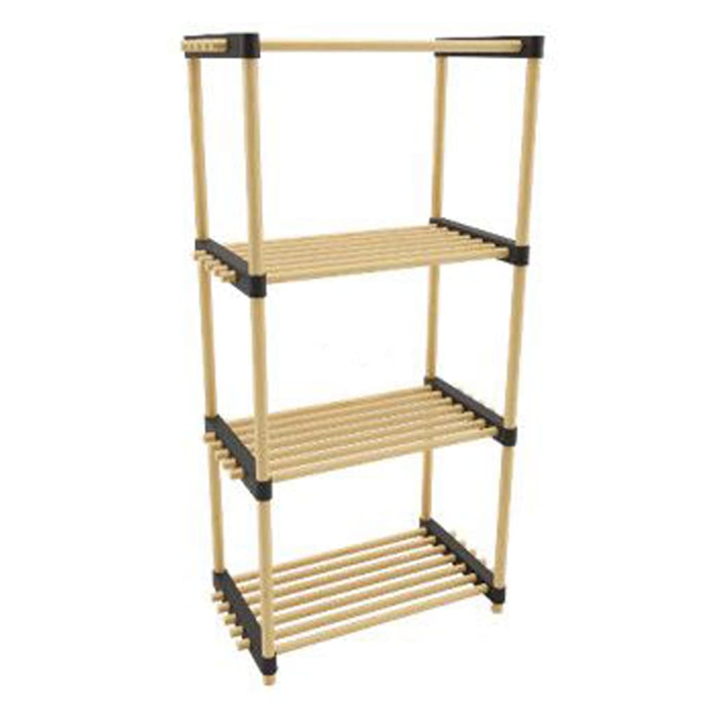 Schuhregal mit 4 Ablagen Holz 49x28x92,5 cm