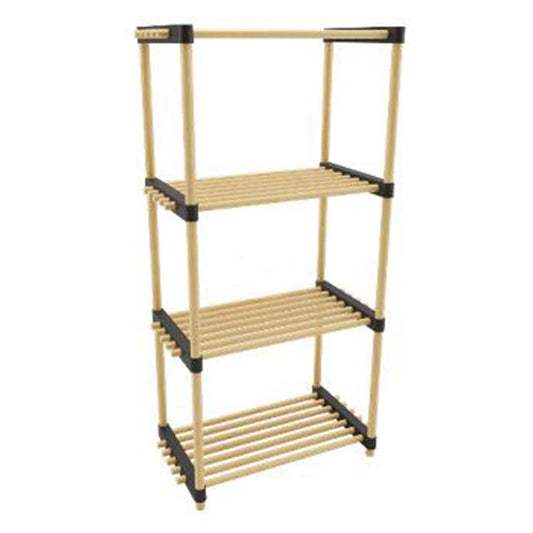 Schuhregal mit 4 Ablagen Holz 49x28x92,5 cm