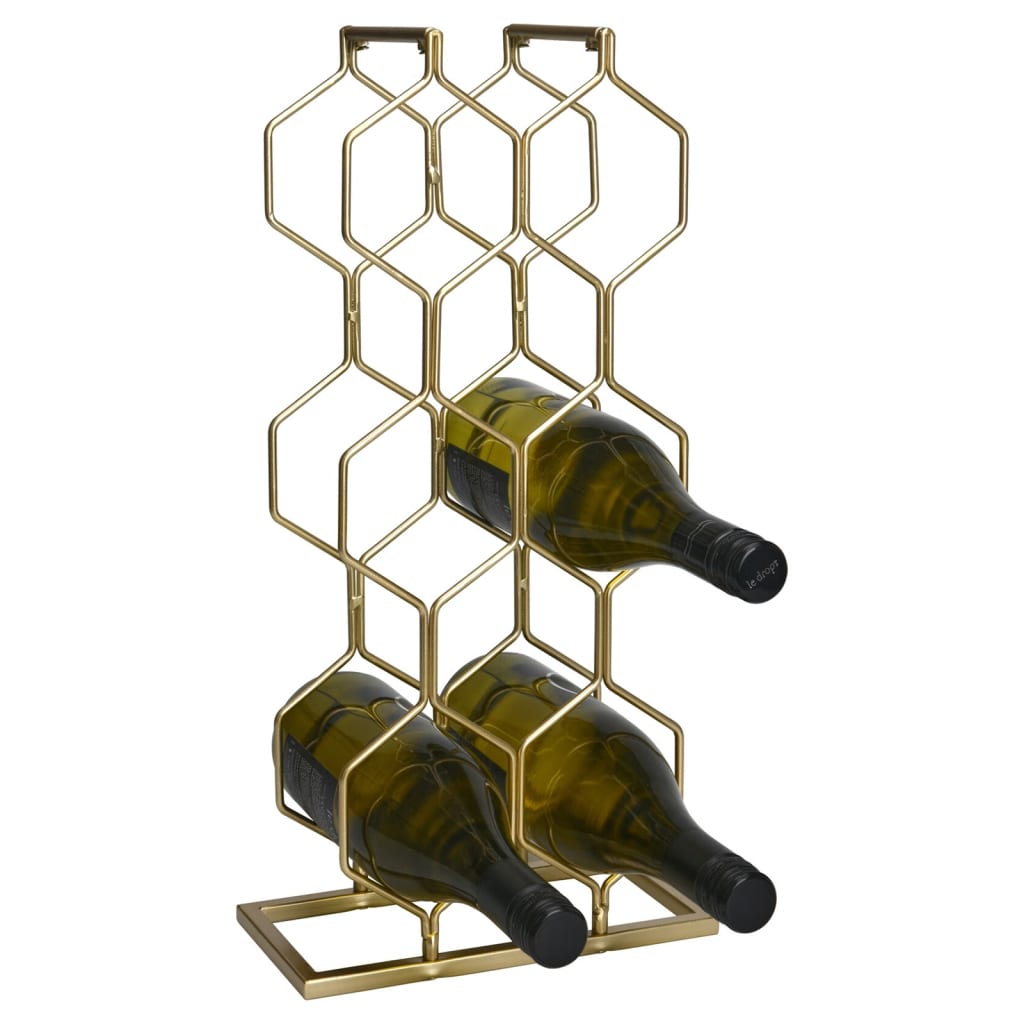 Weinregal für 8 Flaschen Metall Golden