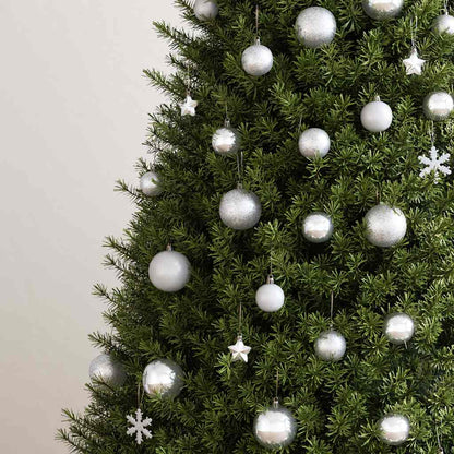 111-tlg. Weihnachtskugel-Set Silbern Polystyrol