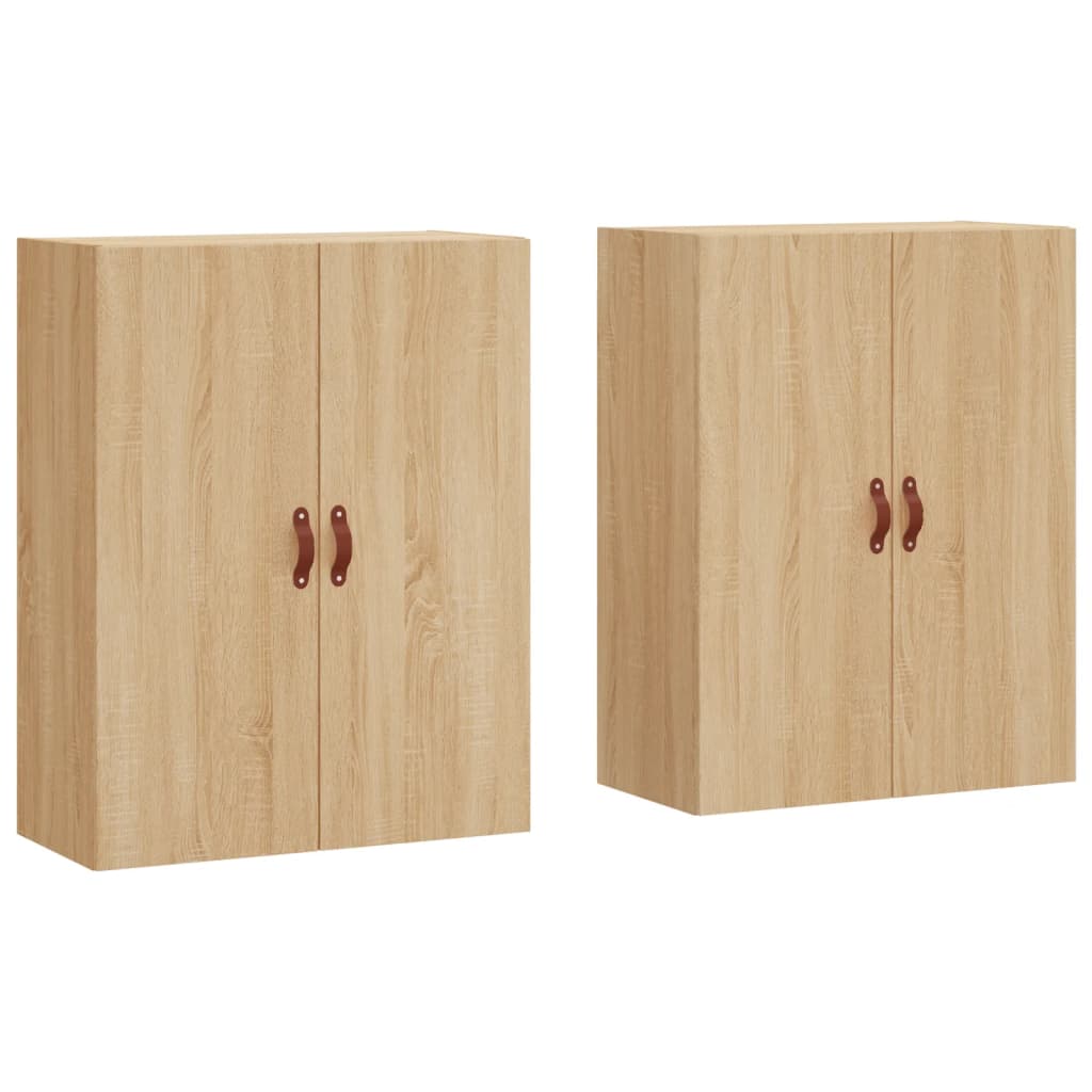 Wandschränke 2 Stk. Sonoma-Eiche 69,5x34x90 cm