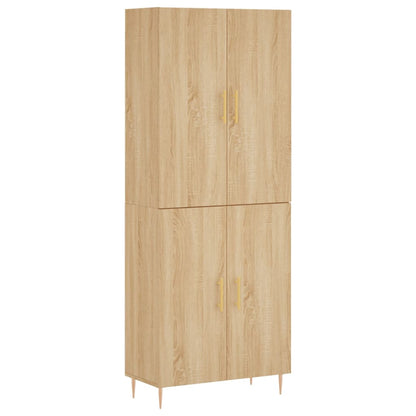 Highboard Sonoma-Eiche 69,5x34x180 cm Holzwerkstoff