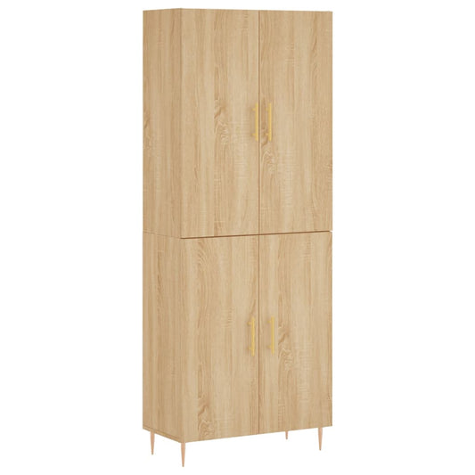 Highboard Sonoma-Eiche 69,5x34x180 cm Holzwerkstoff