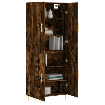 Highboard Räuchereiche 69,5x34x180 cm Holzwerkstoff