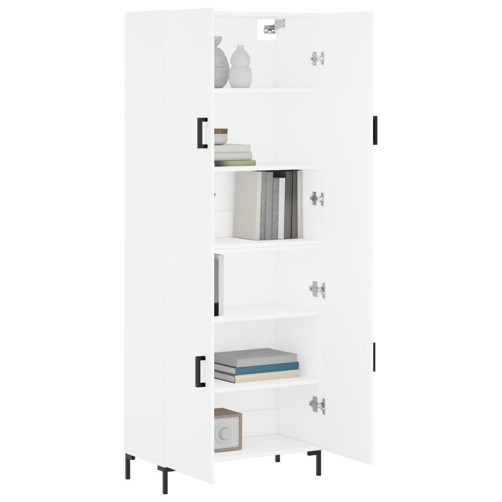 Highboard Weiß 69,5x34x180 cm Holzwerkstoff