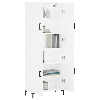 Highboard Weiß 69,5x34x180 cm Holzwerkstoff