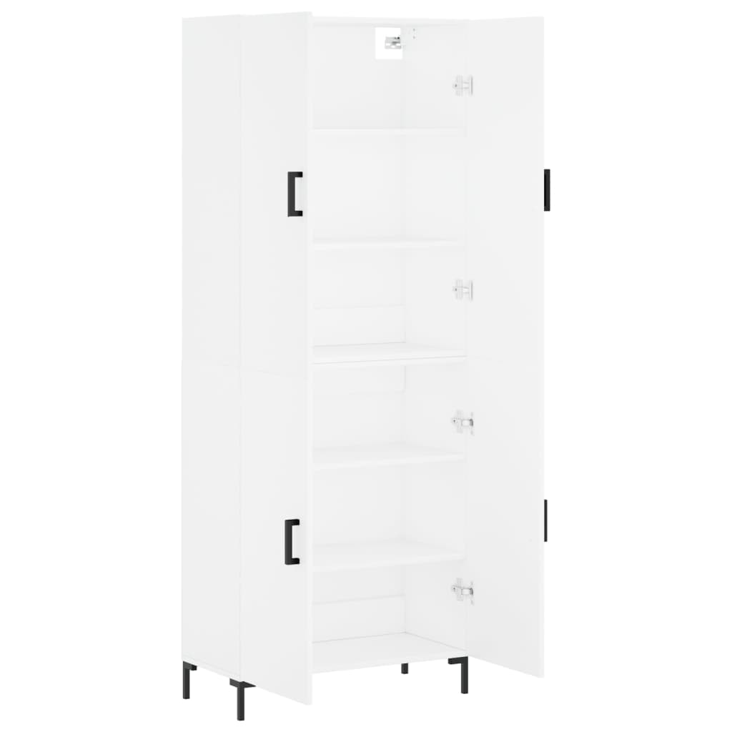 Highboard Weiß 69,5x34x180 cm Holzwerkstoff