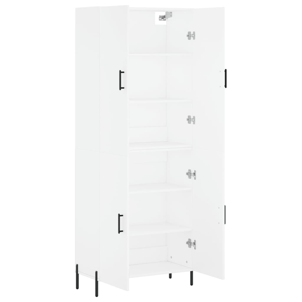 Highboard Weiß 69,5x34x180 cm Holzwerkstoff