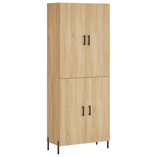 Highboard Sonoma-Eiche 69,5x34x180 cm Holzwerkstoff
