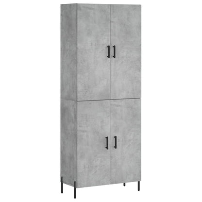 Highboard Betongrau 69,5x34x180 cm Holzwerkstoff