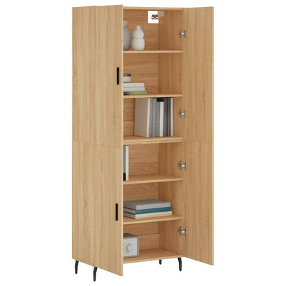 Highboard Sonoma-Eiche 69,5x34x180 cm Holzwerkstoff