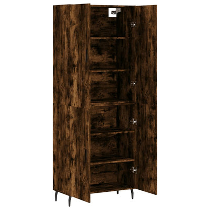 Highboard Räuchereiche 69,5x34x180 cm Holzwerkstoff