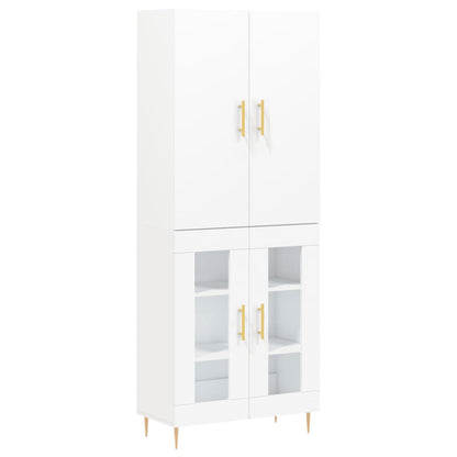 Highboard Weiß 69,5x34x180 cm Holzwerkstoff