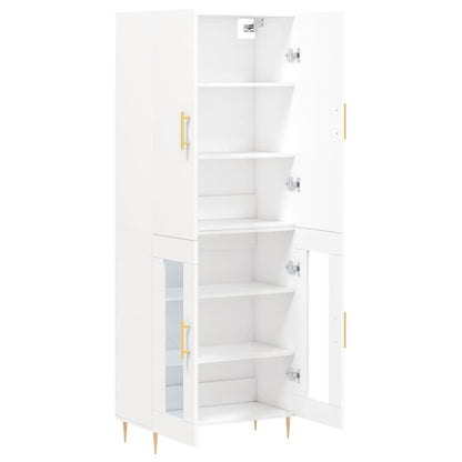 Highboard Weiß 69,5x34x180 cm Holzwerkstoff
