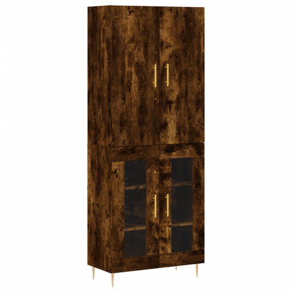 Highboard Räuchereiche 69,5x34x180 cm Holzwerkstoff