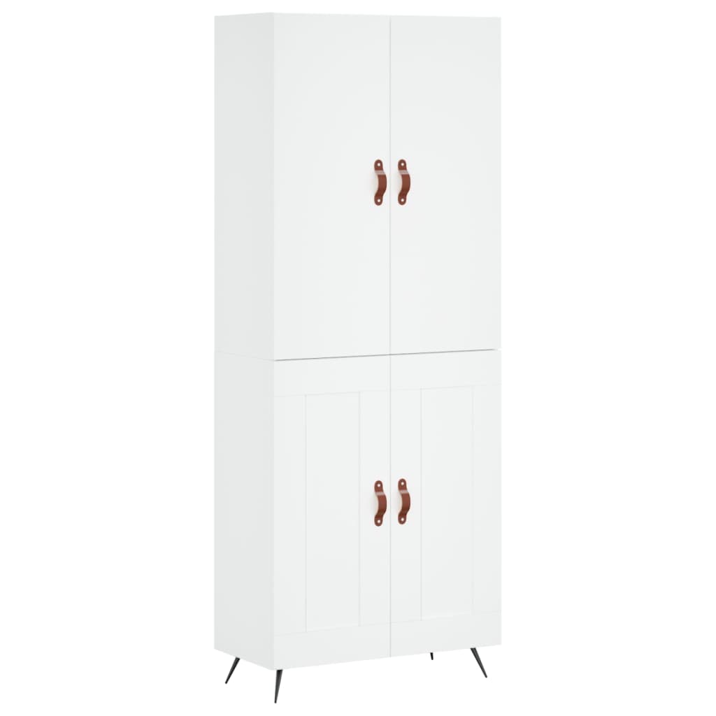 Highboard Weiß 69,5x34x180 cm Holzwerkstoff
