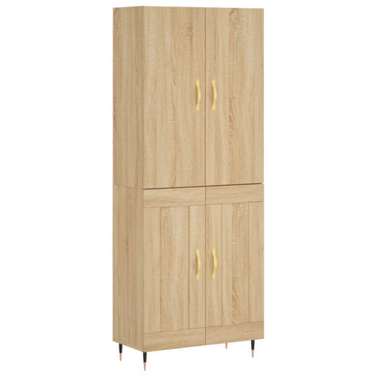 Highboard Sonoma-Eiche 69,5x34x180 cm Holzwerkstoff