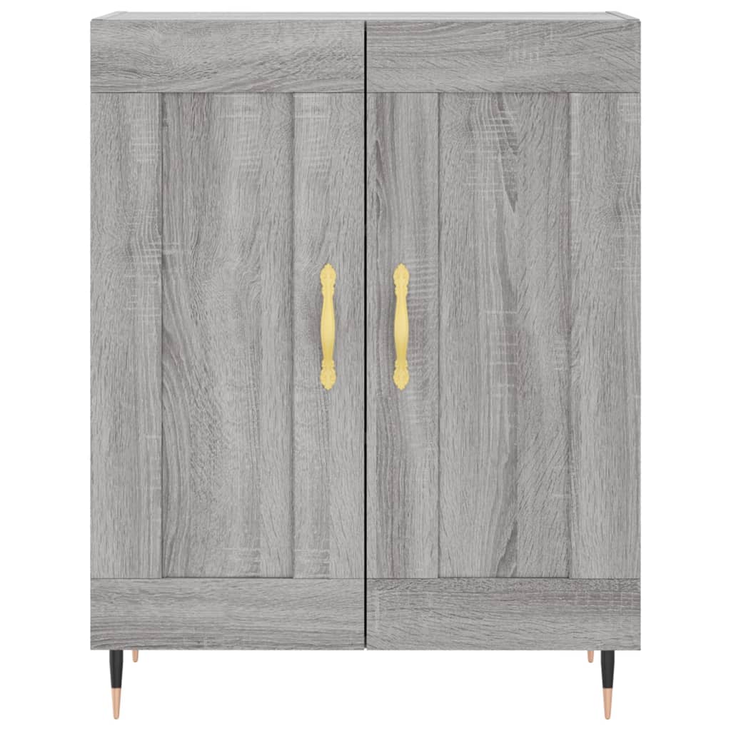 Highboard Grau Sonoma 69,5x34x180 cm Holzwerkstoff