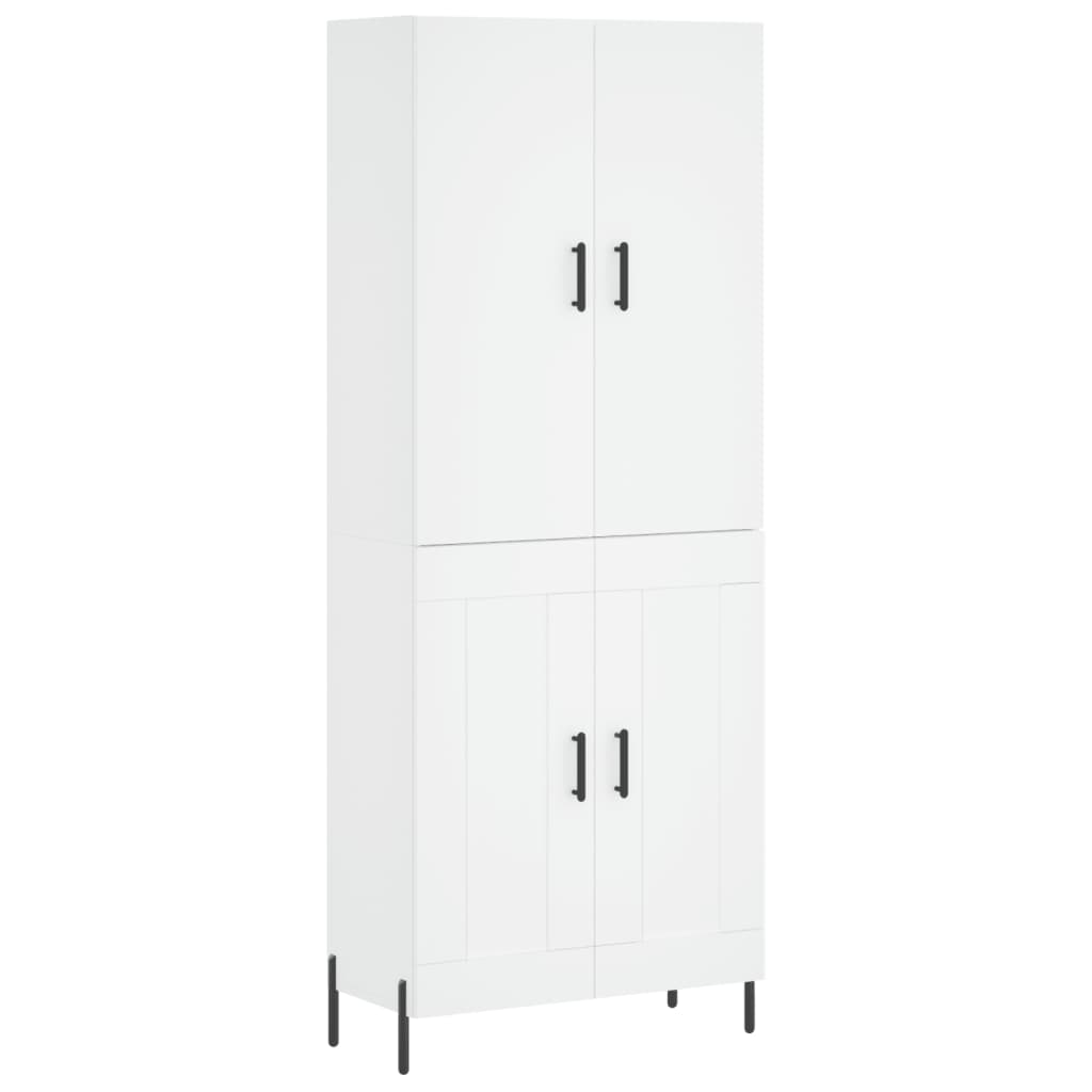 Highboard Weiß 69,5x34x180 cm Holzwerkstoff