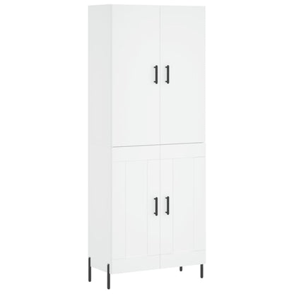Highboard Weiß 69,5x34x180 cm Holzwerkstoff