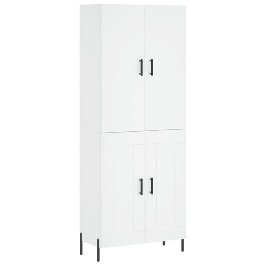 Highboard Weiß 69,5x34x180 cm Holzwerkstoff