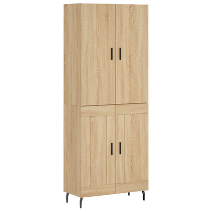 Highboard Sonoma-Eiche 69,5x34x180 cm Holzwerkstoff