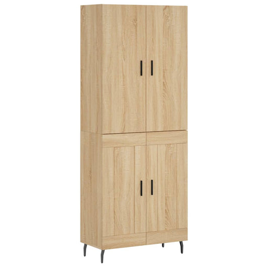 Highboard Sonoma-Eiche 69,5x34x180 cm Holzwerkstoff