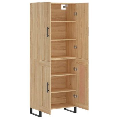 Highboard Sonoma-Eiche 69,5x34x180 cm Holzwerkstoff
