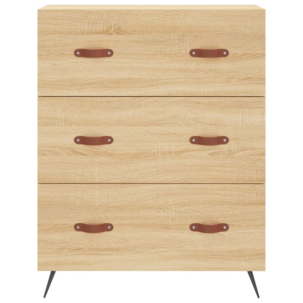 Highboard Sonoma-Eiche 69,5x34x180 cm Holzwerkstoff